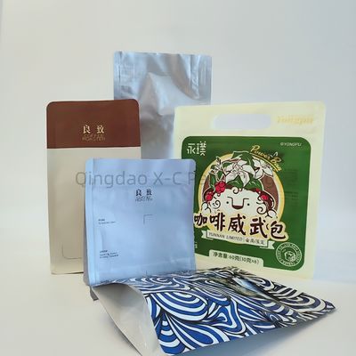 Προσαρμόσιμη 8 Side Seal Sac Λαϊκή Τροφική Τάξη Square Bottom Packaging Bag