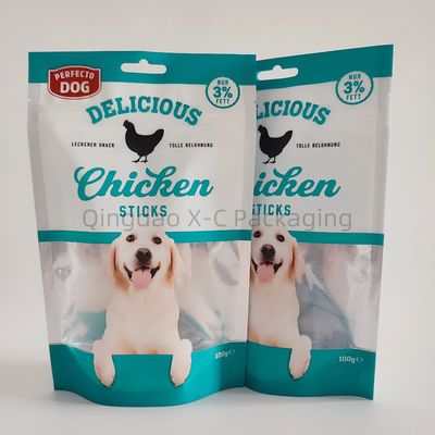 Προσαρμοσμένα Zip Lock Τσάντες συσκευασίας τροφίμων για κατοικίδια ζώα Διαμάντι με μοτίβο με θερμική σφραγίδα